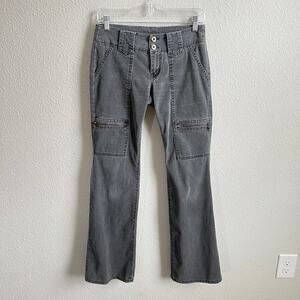 Y2K Vintage Blujeanious Low Rise Bootcut Jeans Women's 27 Gray Moto Stretch